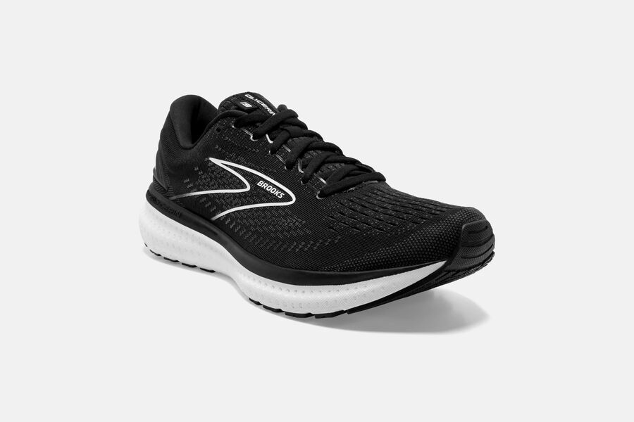 Brooks Glycerin 19 Road Running Shoes Mens Black/White 370851-OMQ